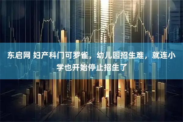 东启网 妇产科门可罗雀，幼儿园招生难，就连小学也开始停止招生了
